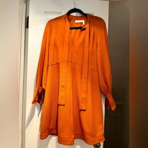 See by Chloe cognac brown long sleeve A line dress size FR 38/US 6 (runs small)